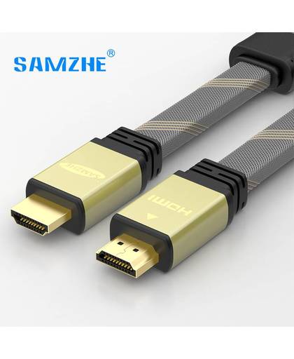 MyXL 4 K Platte HDMI Kabel Vergulde Connector HDMI 2.0 Man Mannelijke Cord voor Laptop Verbinden met TV Big Screen   SAMZHE