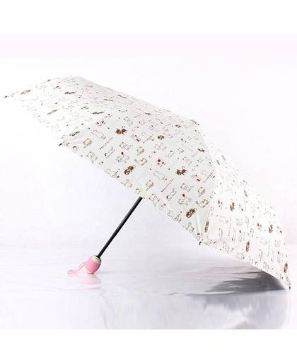 MyXL Leuke Kat volautomatische paraplu Regen Vrouwen Opvouwbare Paraplu Super Mini Paraplu 3 folding Paraplu kids Vrouwelijke Sunny Parasol
