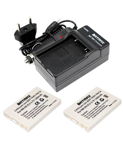 MyXL Camera batterij en-el5 bateria en el5 + acculader & autolader voor NIKON COOLPIX P510 P530 3700 4200 5200 5900 S10 P4 P3