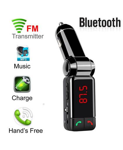 MyXL Fm-zender Auto MP3 Audio Speler Draadloze FM Modulator HandsFree Lcd-scherm USB Auto-oplader Voor Alle Mobiele Bluetooth Auto Kit