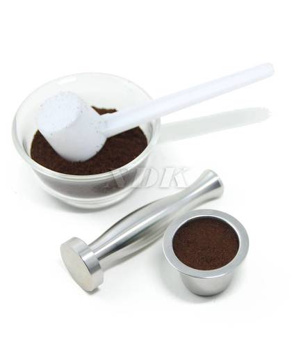 MyXL (1 cup + 1 Sabotage 120 seals) Rvs Hervulbare Nespresso Capsule + Adhesive Seals + sabotage voor Navullen capsule   Recaps