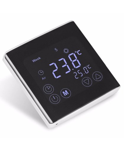 MyXL Wekelijkse Programmeerbare Vloerverwarming Thermostaat LCD Touchscreen Kamertemperatuur Controller Thermostaat Witte Achtergrondverlichting