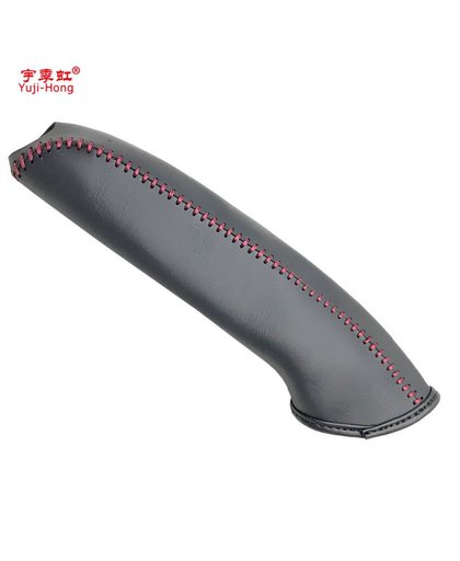 MyXL Yuji-Hong Auto Handrem Covers Case voor Hyundai IX35 Auto Handrem Grips Lederen Cover Zwart/Rode draad