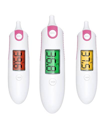 MyXL ELARA LCD Digitale Infrarood Thermometer Non-contact Voorhoofd Oor Kamer Multifunctionele Thermometer Baby Volwassenen Temperatuur Monitor