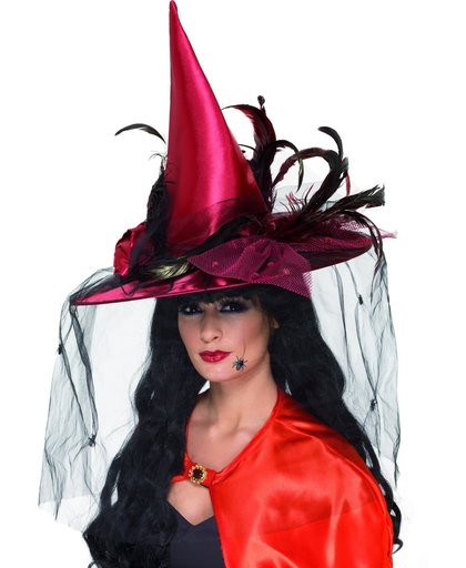 Vegaoo Luxe heksenhoed voor volwassenen Halloween One Size