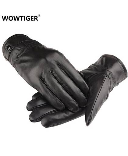 MyXL WOWTIGERLederen winter guantes warme schapenvacht Handschoenen mannen Lederen handschoenen eenvoudige voorkomen koude Handschoenen voor mannen