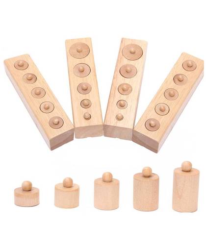 MyXL Houten Speelgoed Montessori Onderwijs Cilindrische Sockets Blok Speelgoed Baby Ontwikkeling Praktijk & Zintuigen Familie Speelgoed