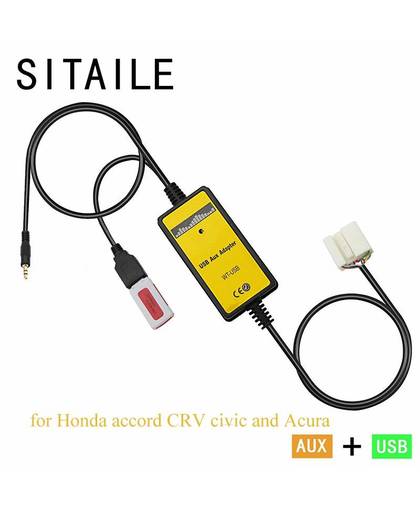 MyXL SITAILE USB AUX auto MP3 muziek cd-speler Adapter machine veranderen voor Honda accord civic CRV Acura CSX MDX RDX Interface auto kit