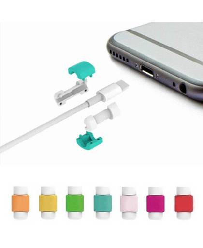 MyXL 100 stks/partij USB Datakabel Oortelefoon Protector Kleurrijke Oortelefoon Cover Voor Apple iPhone 4 5 5 s 6 6 s Plus Voor Samsung HTCIMPETUS  New IMPETUS