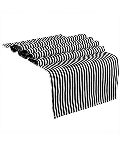 MyXL Ourwarm Zwart-wit Gestreepte Tafelloper voor Home Decor 35*182 cm Moderne Geometrische Tafel Topper Hotel Bed Runner Party Leverancier