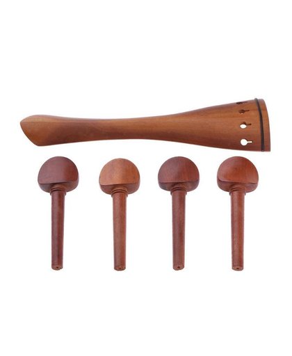 MyXL 4 stks Tuning Pagina + 1 st Jujube Hout Staartstuk Pinnen Voor 4/4-3/4 Cello Onderdelen Snaarinstrumenten Musical accessoires