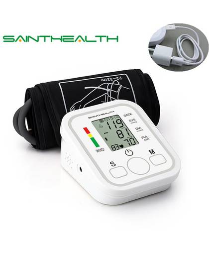 MyXL Home Gezondheidszorg 1 stks Digitale Lcd Bovenarm Bloeddrukmeter Heart Beat Meter Machine Tonometer voor Meten Automatische   Saint Health