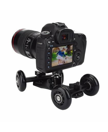 MyXL Tafelblad Mobiele Rolling Slider Dolly Auto Skater Video Track Rail Stabilizer voor Sport Action/Mirrorless Systeem/Dslr-camera