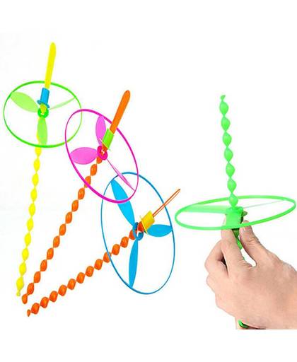 MyXL 10 Stks/partij DIY Kleurrijke Klassieke Kinderen Kinderen Speelgoed Lange Bamboe Libel Vliegende Disk & Pijlen Outdoor Speelgoed S40