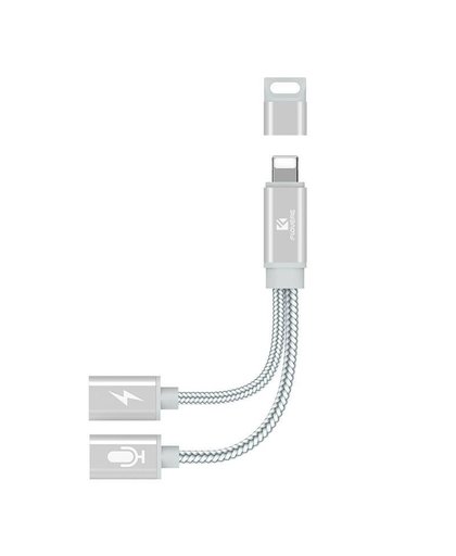 MyXL Charger Call 2 in 1 Adapter Hoofdtelefoon Kabel Adapter Splitter voor iPhone 7 8 Plus X Jack Aux Kabel Converter Accessoires      Floveme