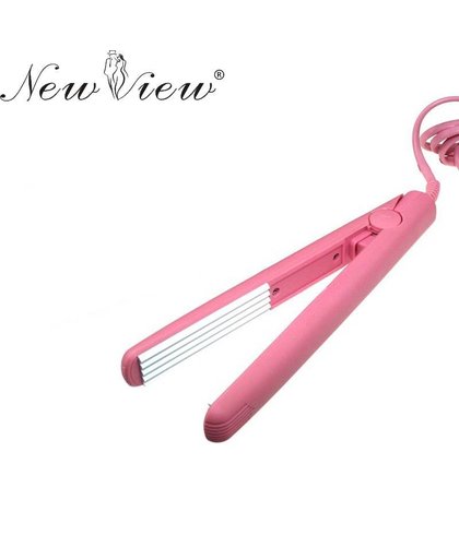 MyXL Newview mini stijltang ijzer roze keramische rechttrekken fronsen krultang styling tools haar krultang