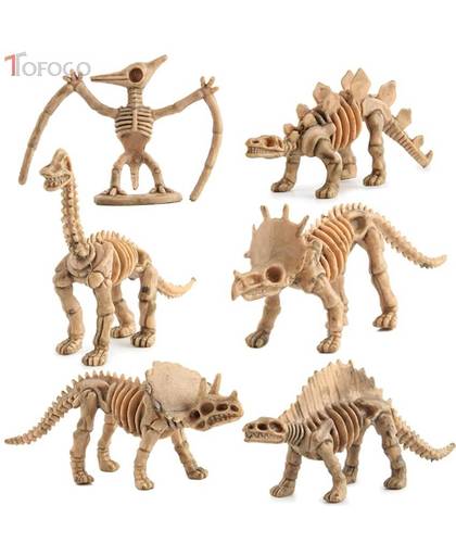 MyXL TOFOCO 12 stks/set Nieuwigheid Diverse Dinosaurusfossiel Skelet Cijfers Model Building Kits Poppenhuis Decor Voor Kinderen Kid Volwassen