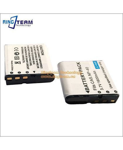 MyXL 4-In-1 NP-40 CNP40 Digitale Batterij 2x & Reislader & Auto Charger Adapter voor Casio Camera 55 57 Z100 Z300 Z400 Z450 FC100