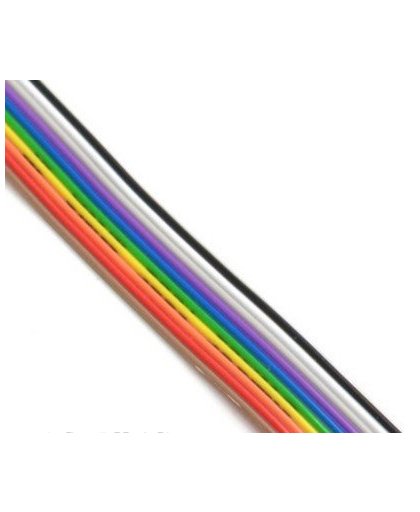 MyXL Lint kabel 10 WAY Vlakke Kleur Rainbow Ribbon Cable draad Regenboog 10 P lint kabel 1.27 MM pitch 10 meters/partij IN VOORRAAD