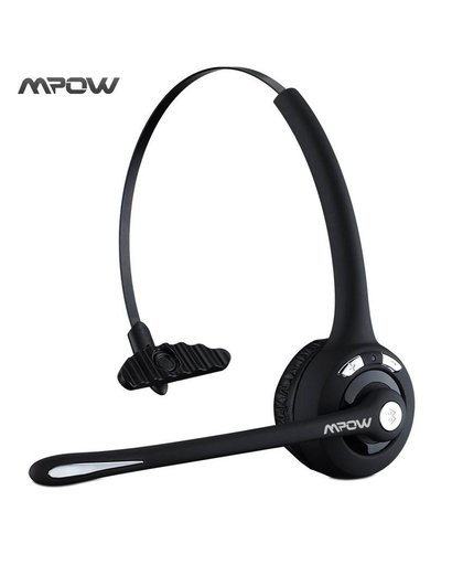 MyXL MBH15 Mpow Professionele Over de Hoofd Driver Oplaadbare Draadloze Bluetooth Headset Mic Microfoon Noise Cancelling Hoofdtelefoon
