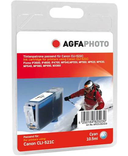 agfaphoto Origineel Agfa Photo inktpatroon cyaan APCCLI521CD Agfa Photo