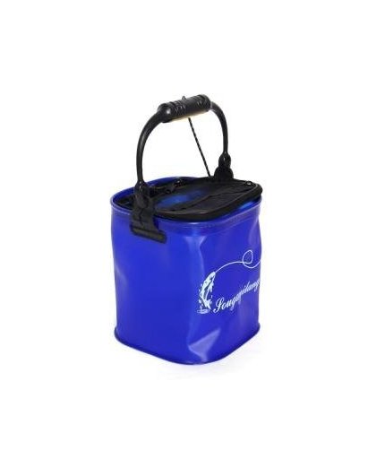 MyXL Outdoor Emmer Vat Water Container Visgerei Camping Opvouwbare EVA Touw Riem Vissen Bag Inklapbare Wandelen Blue