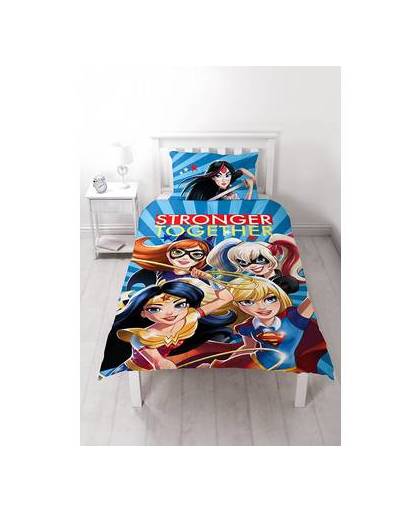 Dc comics super hero girls - dekbedovertrek - eenpersoons - 135 x 200 cm - multi