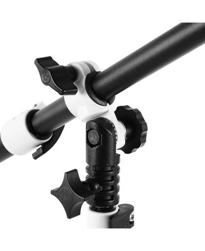 MyXL Houder Beugel Zwenkkop Reflector Disc Arm Ondersteuning met Telescopische Boom Arm Top Licht Zandzak voor Speedlite Mini Flash Strobe