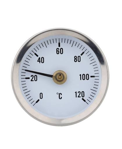 MyXL 0-120C Bimetaal Rvs Oppervlak Pijp Thermometer Clip-op Temperatuurmeter met Lente