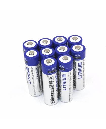 MyXL 10 stks/partij etinesan super krachtige lithium 1.5 v krachtige aa enkele gebruik batterijen goede prijs en quality.15-jaar plank leven