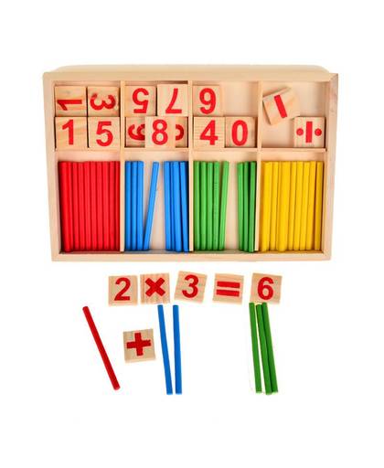 MyXL BOHS Tellen Sticks Box Set Montessori Houten Aantal Math Leermiddelen Game Materialen Educatief Speelgoed