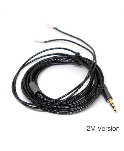 MyXL HIFI Oortelefoon Kabel voor DIY Vervanging 2 M Audiokabel Hoofdtelefoon Reparatie Headset Draad DIY Hoofdtelefoon Oortelefoon Onderhoud Draad