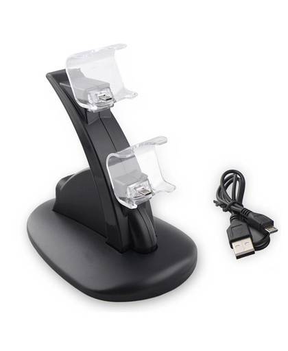MyXL Dual USB Opladen Lader Dock Stand voor Sony Playstation 4 PS4/PS4 Pro/PS4 Slim Controller   SPAYPS