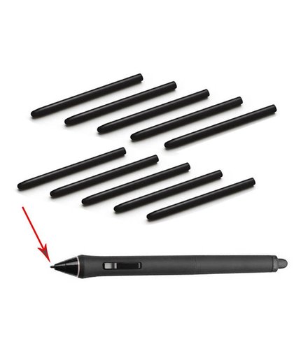 MyXL 50 Stks/partij Grafische Tekening Tablet Standaard Zwarte Penpunten Stylus voor Wacom Bamboo Intuos Cintiq CTE MTE CTL CTH Serie Pad Pen   GVANCA