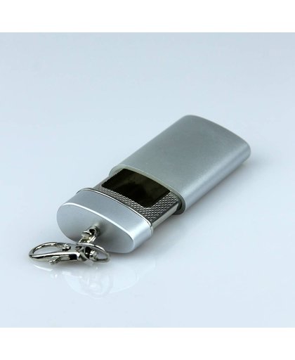 MyXL Zilveren Vierkante Draagbare Pocket Sigaret Tabak Asbak Met Sleutelhanger Outdoor Milieu roken gereedschap
