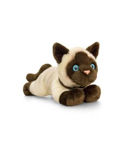 Keel toys pluche siamese katten/poezen knuffel 30 cm