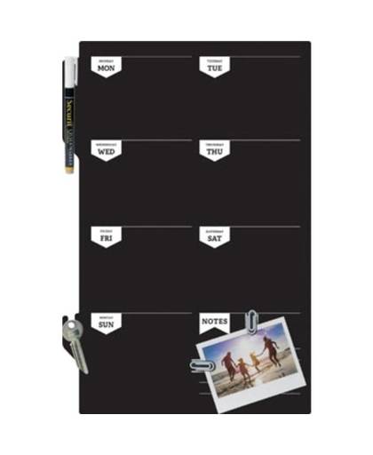 securit Silhouette Weekplanner Incl. Krijtstift en Klittenband Strips 300x450mm