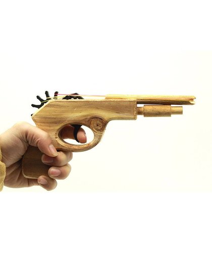 MyXL Onbeperkt bullet Klassieke Rubber Band Launcher Houten Hand Pistool Schieten Toy Guns Geschenken Jongens Outdoor Plezier Sport Voor Kinderen