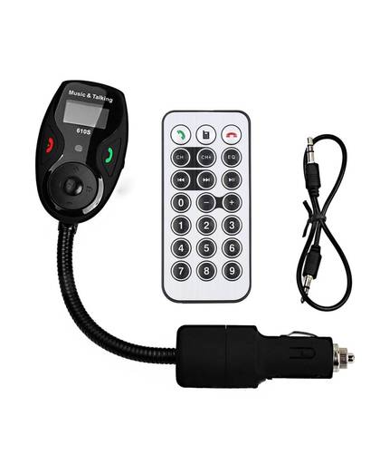 MyXL Bluetooth Handsfree Fm-zender Carkit Mp3-speler Radio Adapter met Afstandsbediening Voor iPhone Smartphonekoop