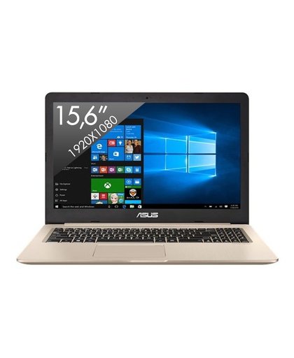ASUS VivoBook Pro N580VD-E4382T Aluminium, Goud Notebook 39,6 cm (15.6") 1920 x 1080 Pixels 2,5 GHz Zevende generatie Intel® Core™ i5 i5-7300HQ
