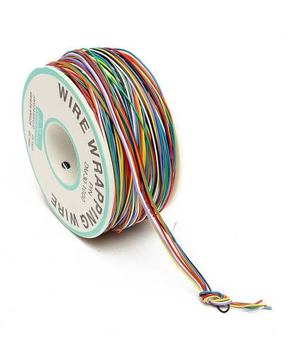 MyXL 30AWG 0.25mm Tin Koper Draad Wikkelen Isolatie Test Kabel 8-Colored Wrap Reel Tin Koper Plastic