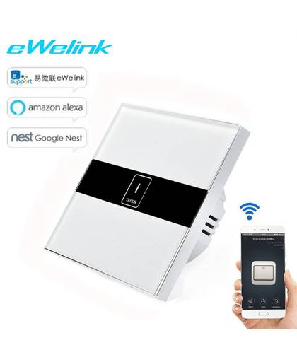 MyXL Ewelink Smart WiFi/APP/Touch Control Muur Lichtschakelaar 1 Gang EU Panel Muur Touch Lichtschakelaar, Gebruik Sonoff APP Smart thuis