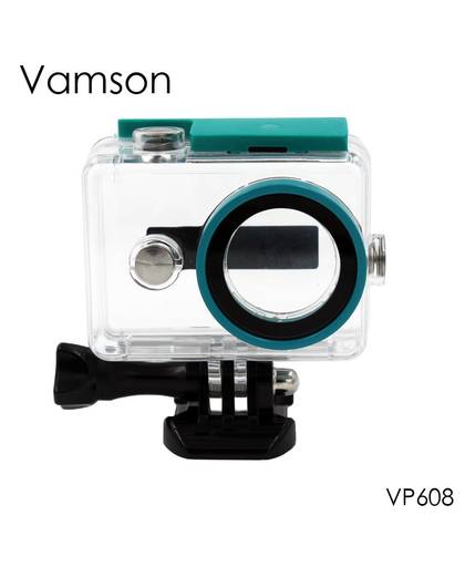 MyXL Vamson voor Xiaomi voor Yi Blauw Waterdichte Case 40 M Onderwater duiken Sport Waterdichte Doos Voor Xiaomi voor yi Action camera VP608