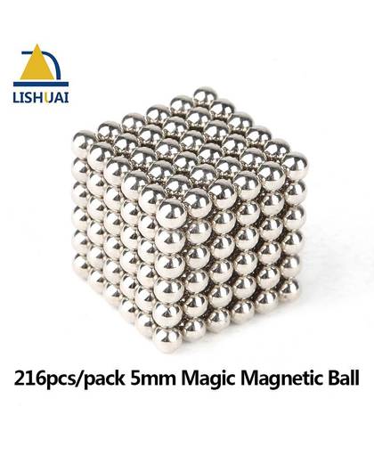 MyXL 216 stks/pak 5mm Magic Magnetische Bal/Sterke NdFeB DIY Buck Ballen/Neo Cubes Puzzel Magneten   LISHUAI