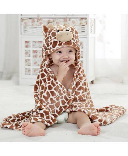 MyXL Giraffe Bear vormige Baby Hooded Badjas Zacht Zuigeling Pasgeboren Badhanddoek Deken   MyXL