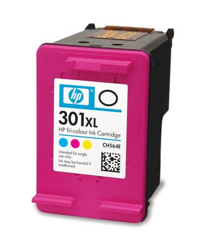 HP 301XL originele high-capacity drie-kleuren inktcartridge