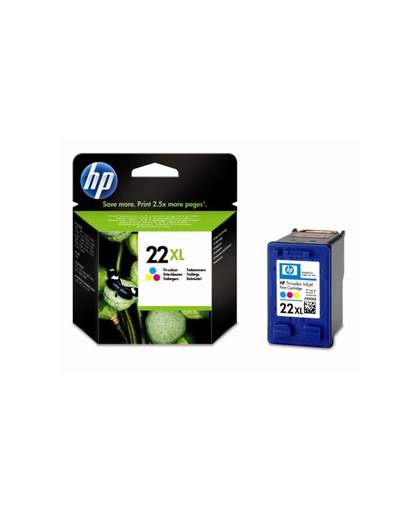 HP 22XL originele high-capacity drie-kleuren inktcartridge