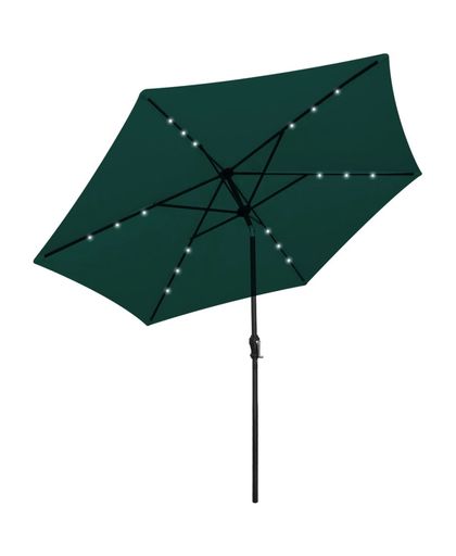 vidaXL Kantelbare parasol LED 3 m groen