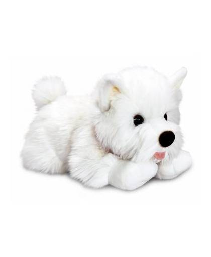 Keel toys pluche witte terrier hond knuffel 35 cm
