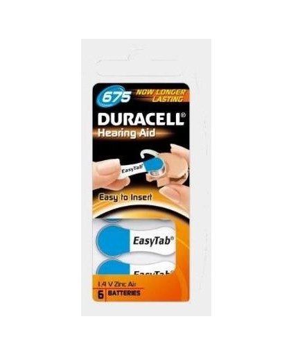 Duracell DA675N6 niet-oplaadbare batterij Zink-lucht 1,4 V